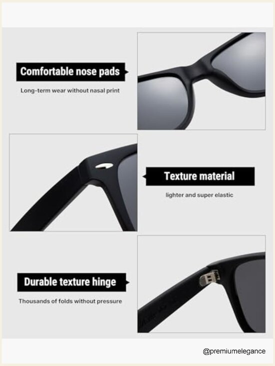 Polarized Square Sunglasses UV Protection Unisex TR90 Frame